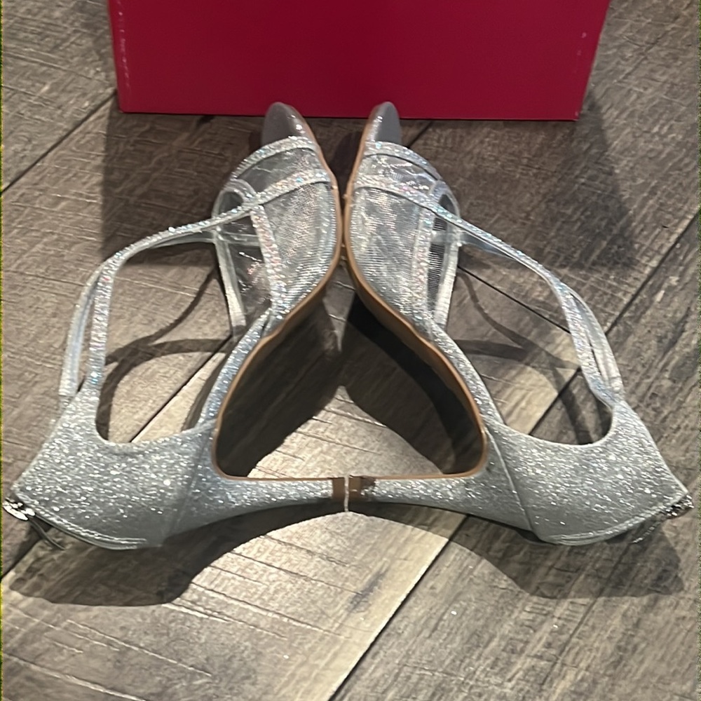 Authentic Silver Slipper Silver Evening Formal He… - image 8